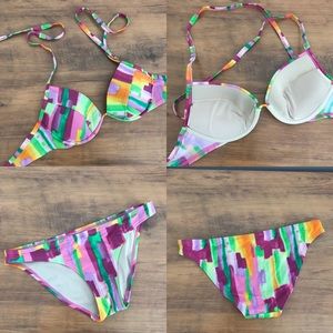 Victoria’s Secret watercolor Push Up bikini set